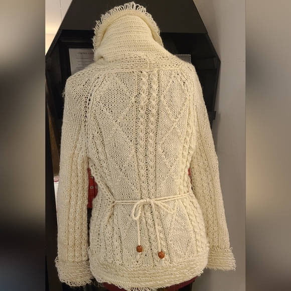 Vtg. 70's Handmade Wool Cardigan - Picture 3 of 6